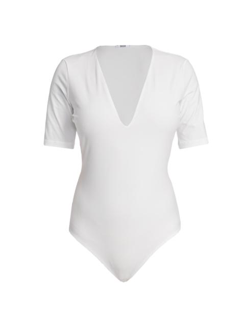 Wolford Women's Deep V-Neck String Bodysuit - White