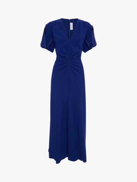 Victoria Beckham Eve Midi Dress In Bright Indigo