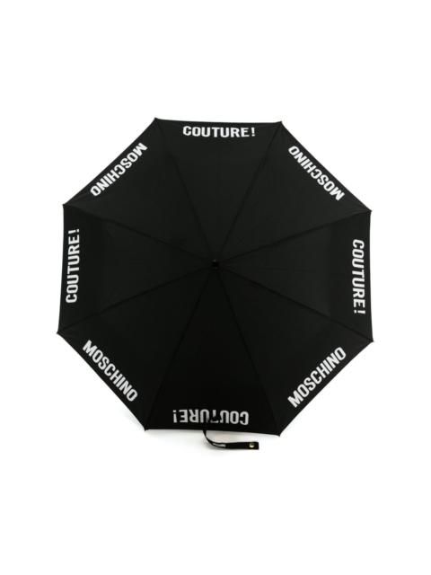 logo lettering-print foldable umbrellla