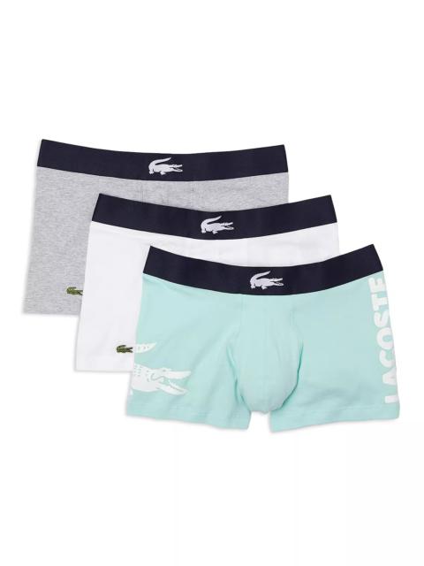 LACOSTE Cotton Stretch Trunks, Pack of 3