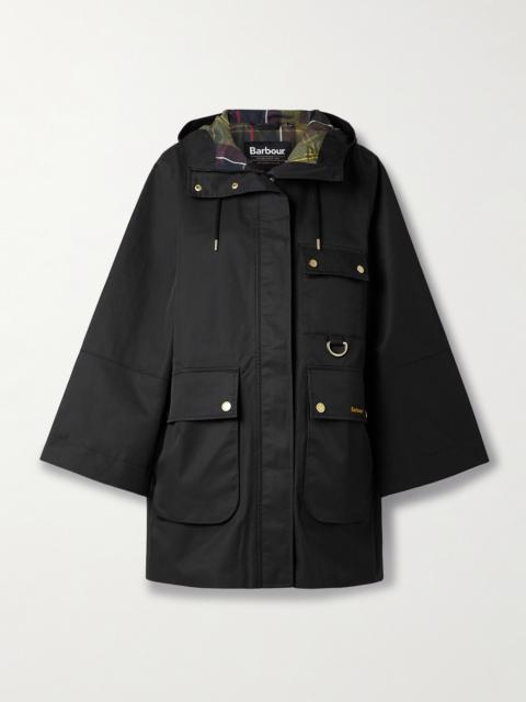 Barbour Arla Hooded Waxed Cotton-blend Coat