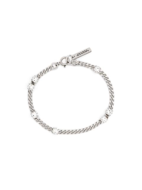 rhinestone-embellished chain bracelet