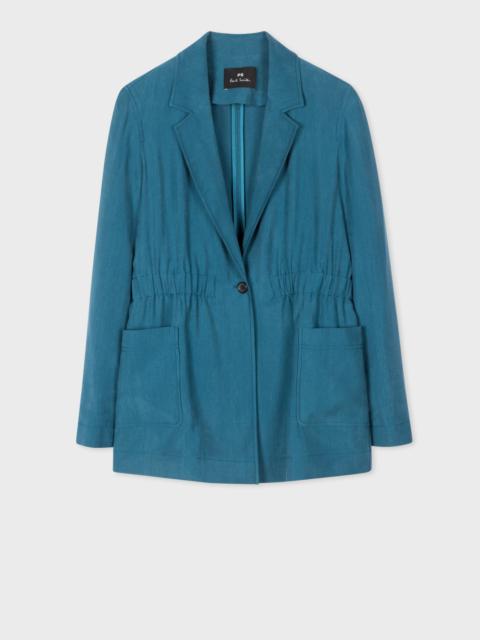 Paul Smith Teal Elasticated Waist Blazer