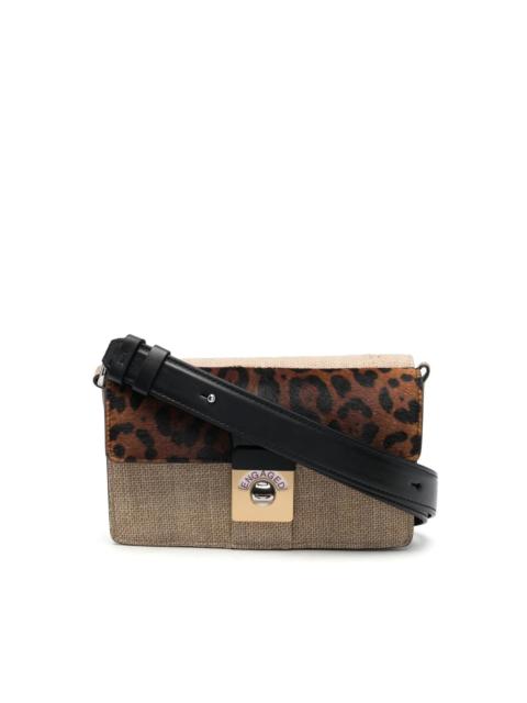 Maison Margiela leopard-print panel shoulder bag