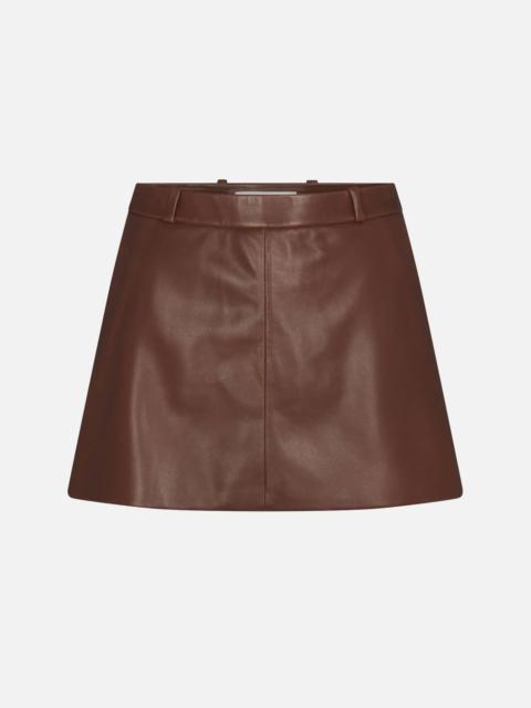 FRAME The Leather Mini Skirt