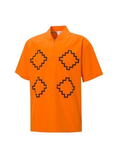 PUMA x Pronounce Graphic V Neck Short Sleeve T-Shirt 'Orange Black' 532153-29