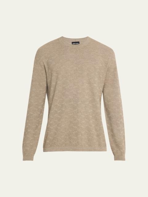 GIORGIO ARMANI Patterned Cashmere-Blend Sweater