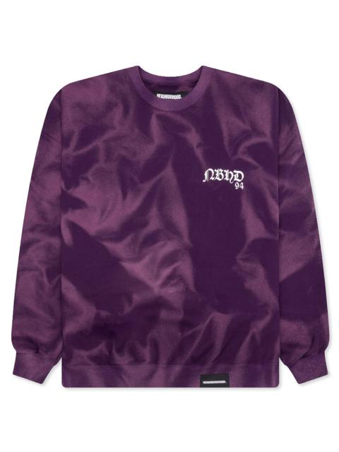 NEIGHBORHOOD TIE DYE SWEAT L/S SHIRT - PURPLE