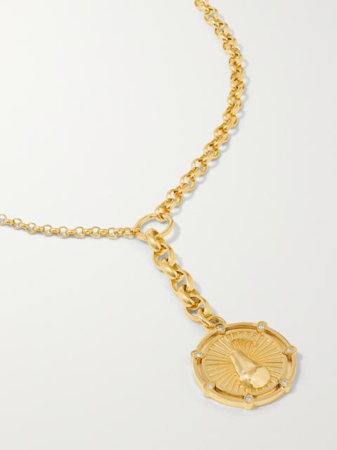 FOUNDRAE Forever And Always A Pair 18-karat Gold Diamond Necklace