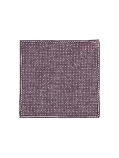 Brunello Cucinelli geometric-pattern pocket square