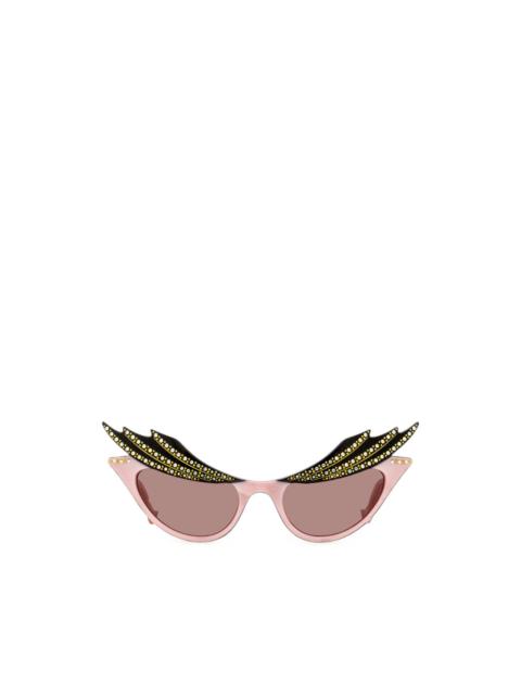 GUCCI crystal-embellished cat-eye frame sunglasses