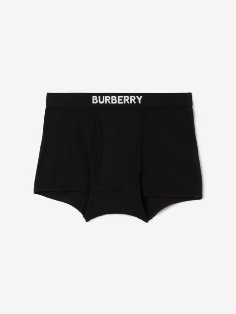 Burberry Logo Detail Stretch Cotton Boxer Shorts