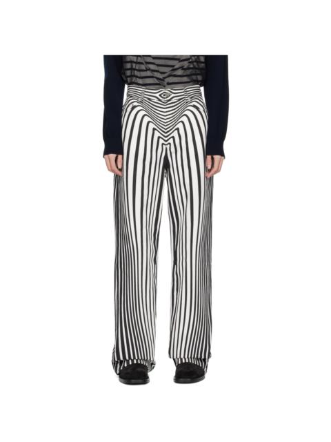 Jean Paul Gaultier Black & White 'The Body Morphing' Jeans