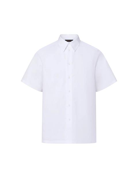 Louis Vuitton Short-Sleeved LV Blason Cotton Printed Oxford Shirt