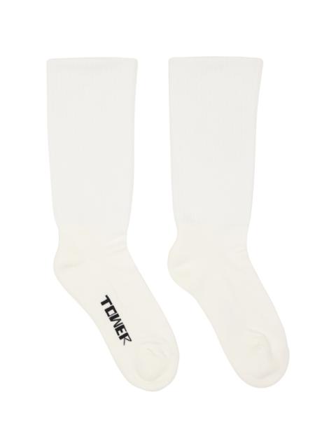 Rick Owens DRKSHDW White 'Tower' Socks