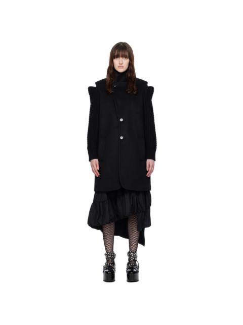 Noir Kei Ninomiya Black Cutout Coat