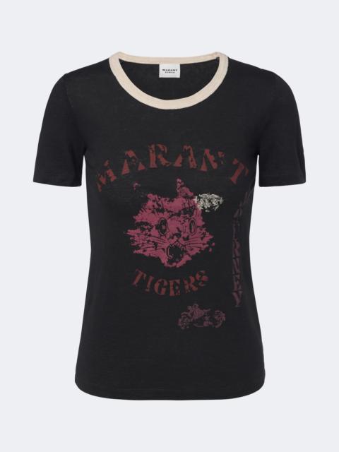 Isabel Marant Étoile Kiliann printed linen T-shirt