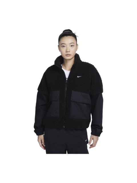 Nike (WMNS) Nike Sportswear Essential Jacket Asia Sizing 'Black' FV8017-010