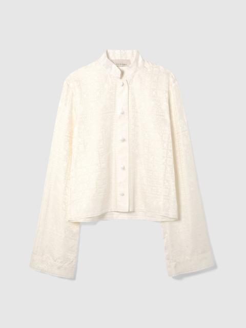 LIBEROWE NISHA SILK SHIRT IN IVORY JACQUARD