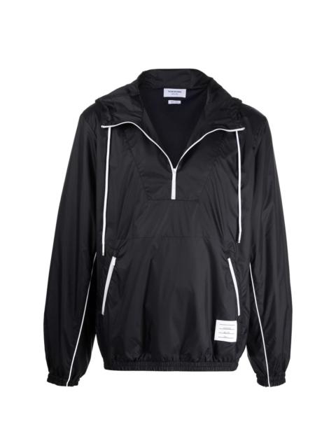 Thom Browne logo patch hooded jacket