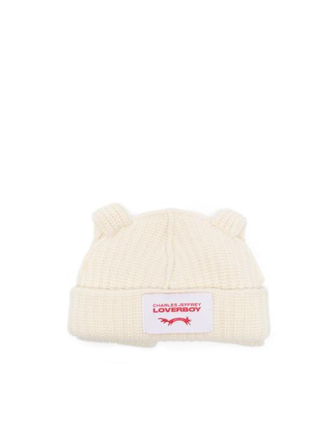 CHARLES JEFFREY LOVERBOY side-ear logo-path beanie hat