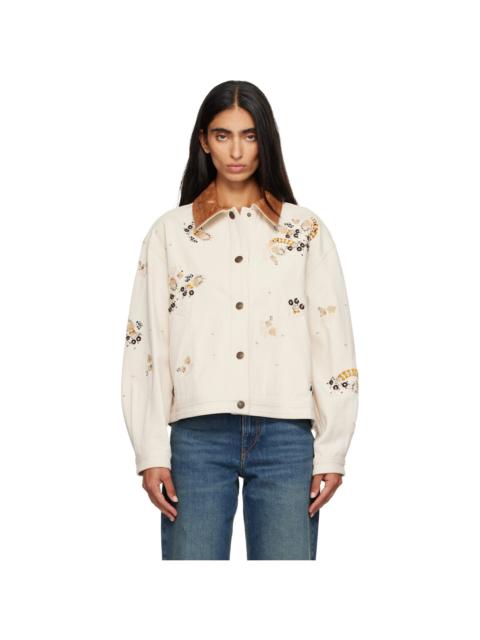 Isabel Marant Beige Lavine Denim Jacket