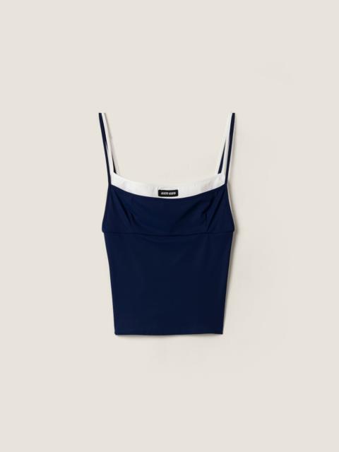 Miu Miu Stretch jersey top