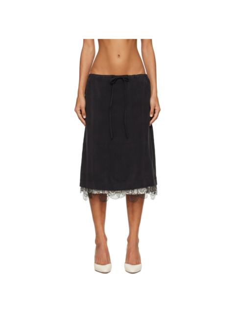 Studio Nicholson Black Alder Midi Skirt