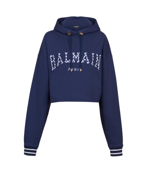 Balmain Paris gingham hoodie