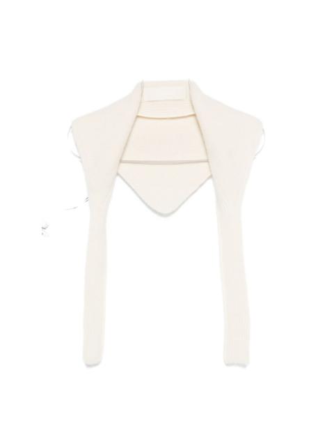 JACQUEMUS ribbed-knit collar scarf