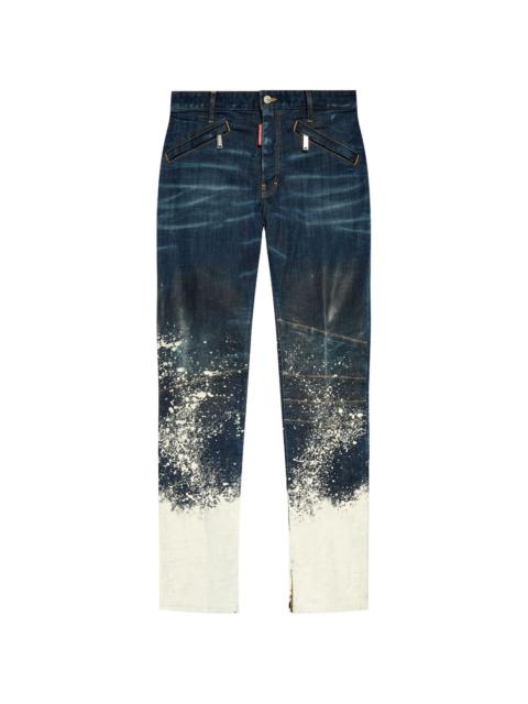 paint-splatter jeans