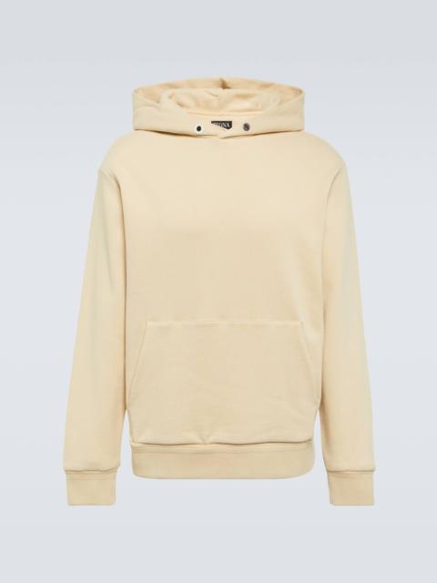 ZEGNA Cotton and cashmere hoodie