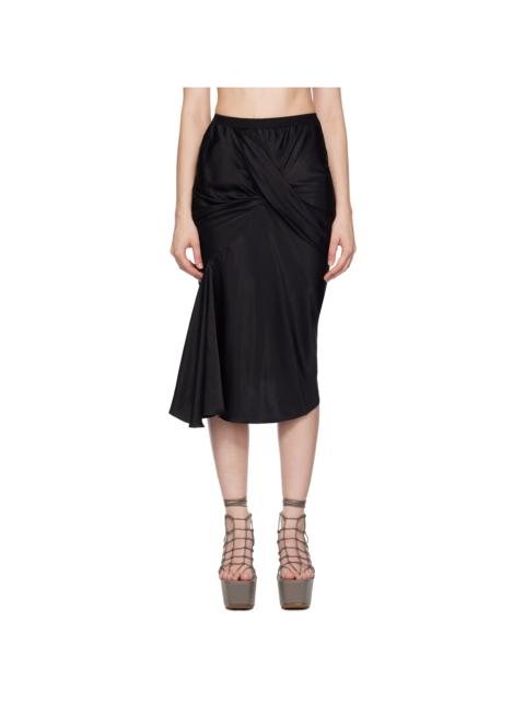 Rick Owens Black Concordians Seb Midi Skirt
