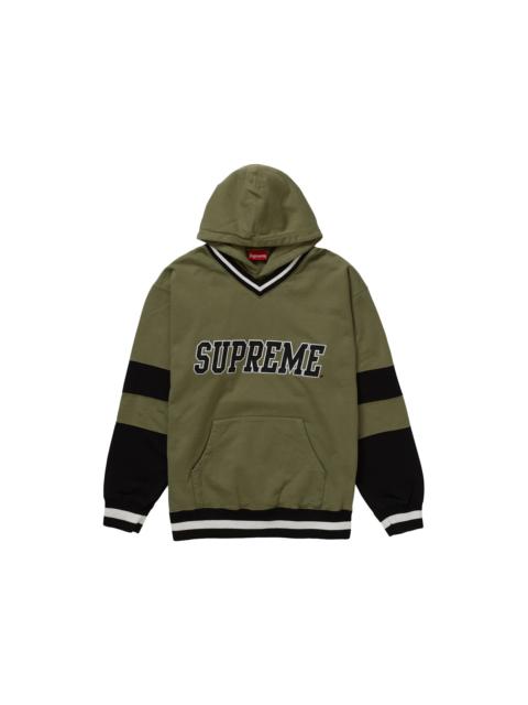 Supreme Hockey Hooded Sweatshirt Light Olive