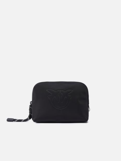 PINKO SMALL BAG IN RECYCLED FABRIC WITH LOGO
