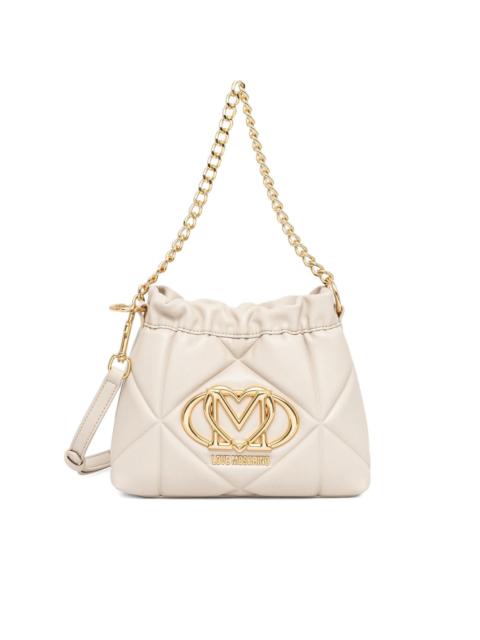 Moschino logo-plaque bucket bag