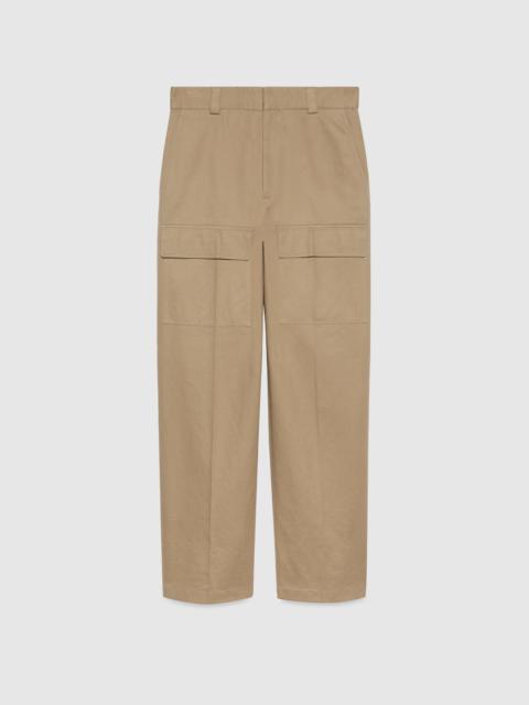 Cotton wide leg cargo pant