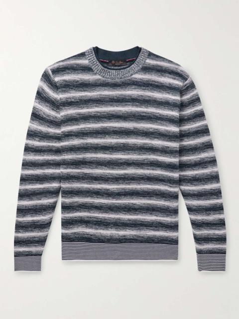 Slim-Fit Space-Dyed Cotton and Silk-Blend Sweater