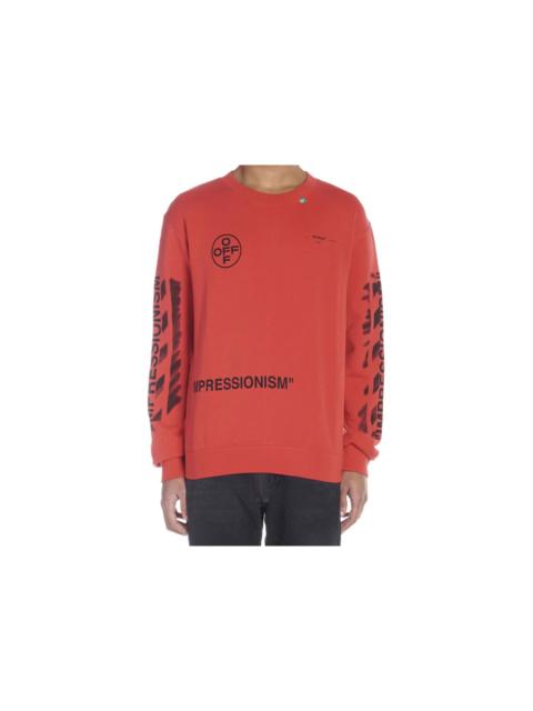 Off-White OFF-WHITE Impressionism' Diag Stencil Sweatshirt Red/Black