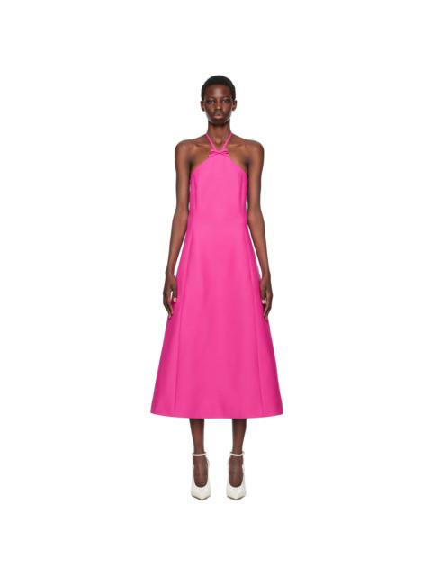 Valentino Pink Crepe Couture Midi Dress