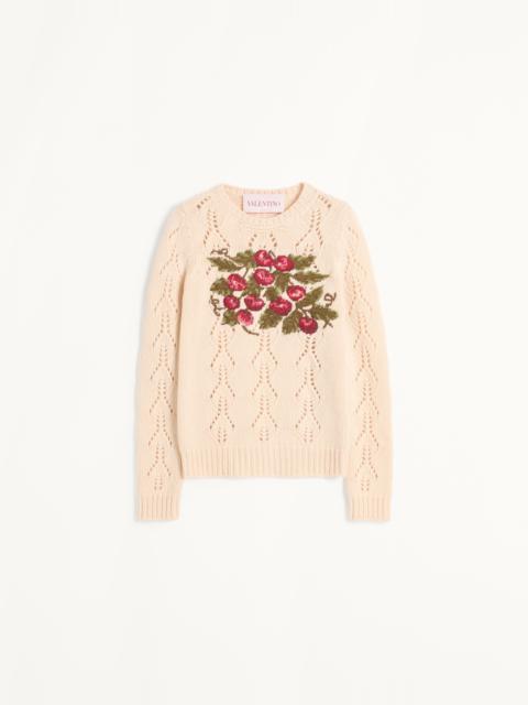 Valentino EMBROIDERED WOOL SWEATER