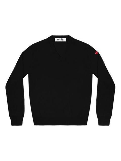 (WMNS) COMME des GARCONS PLAY L/S T-Shirt Red Sleeve Emblem 'Black' AZ-N039-051-1