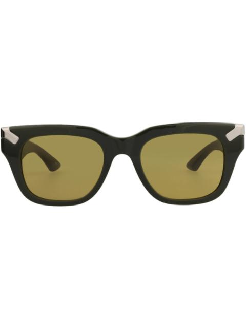Alexander McQueen Alexander McQueen Square-Frame Recycled Acetate Sunglasses Green Green Brown (AM0439S-30015176-004)