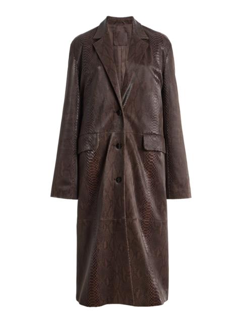Paris Georgia Classic Python-Embossed Leather Jacket