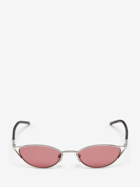 Alexander McQueen T-Bar Sleek Cat-eye Sunglasses