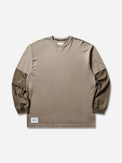 WTAPS Men's SLDR 01 Longsleeve T-Shirt Beige