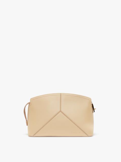 Victoria Beckham Victoria Clutch Bag In Sesame Leather