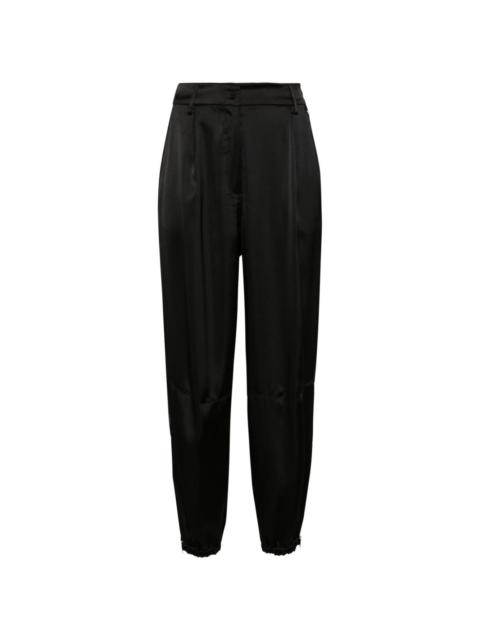 tapered satin trousers