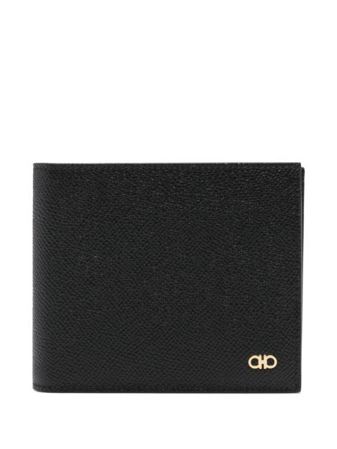 FERRAGAMO Gancini-plaque Grained Leather Wallet