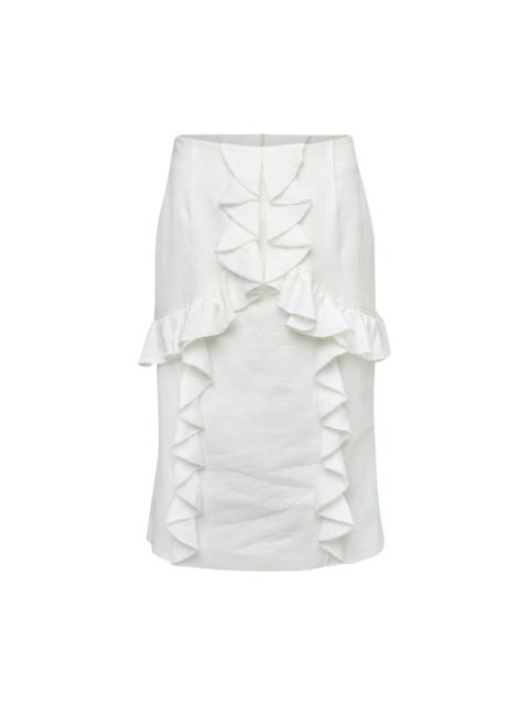 SHUSHU/TONG Ruffle Hem Flared Skirt